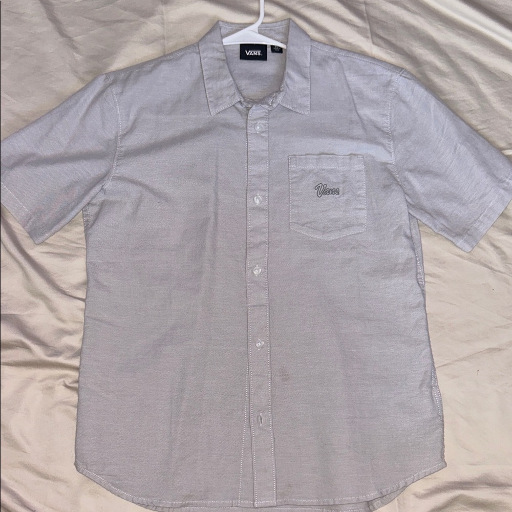 Vans Light Gray Casual Button Down Shirt